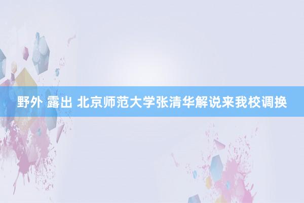野外 露出 北京师范大学张清华解说来我校调换