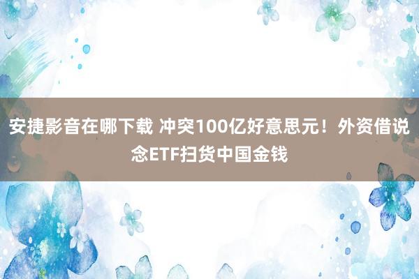 安捷影音在哪下载 冲突100亿好意思元！外资借说念ETF扫货中国金钱